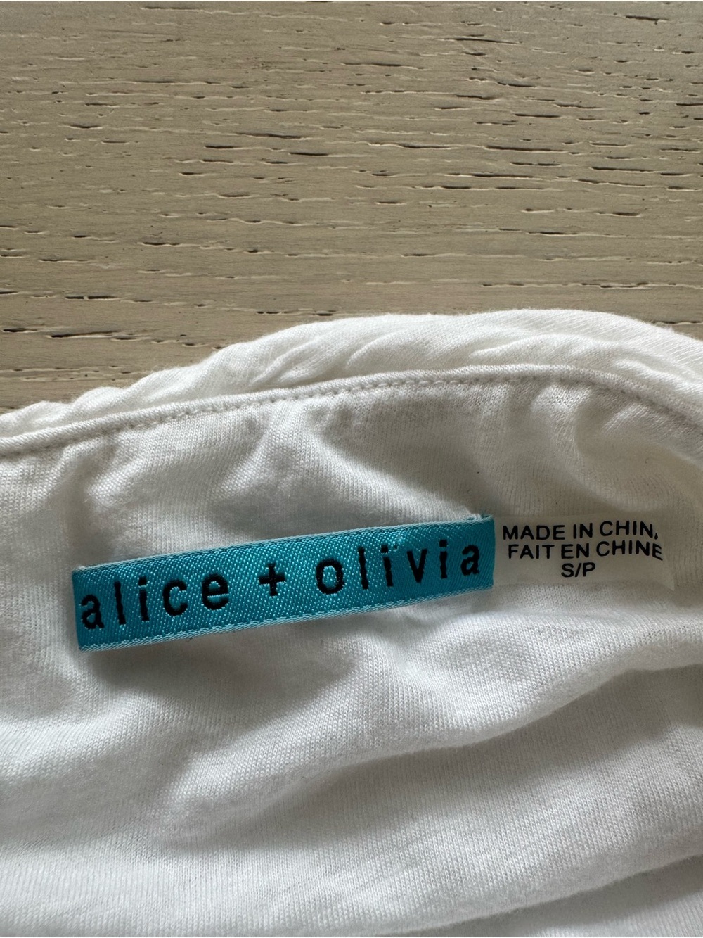 Alice+Olivia Strapless Dress tube ruched white S Jersey - Picture 3 of 4